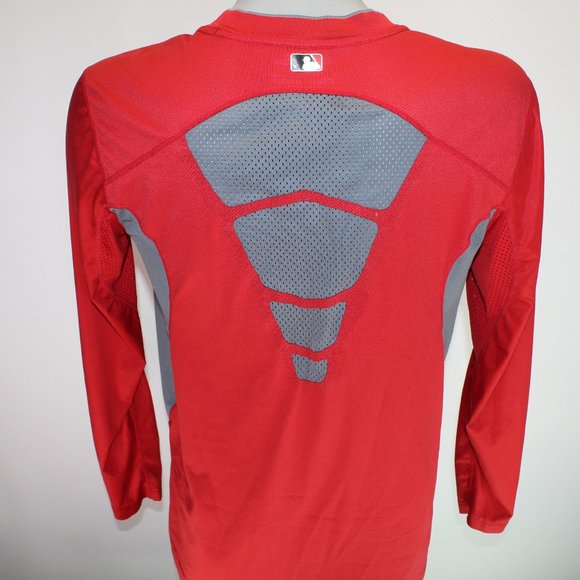 Nike Pro Combat Cincinnati Reds Men's L Red Fitted Dri-Fit Authentic MLB T-Shirt - Picture 6 of 7